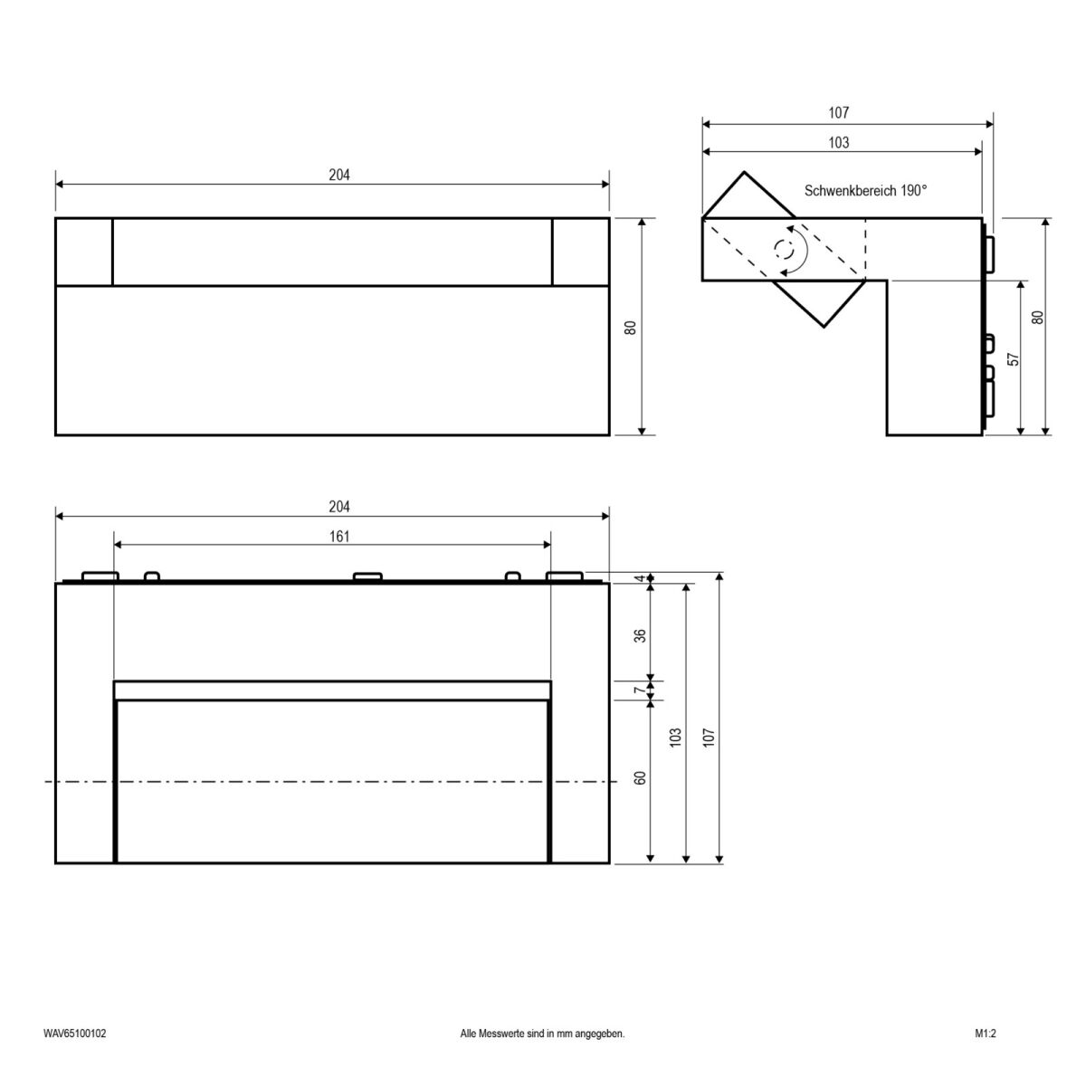LED-Wandleuchte WAV65100102