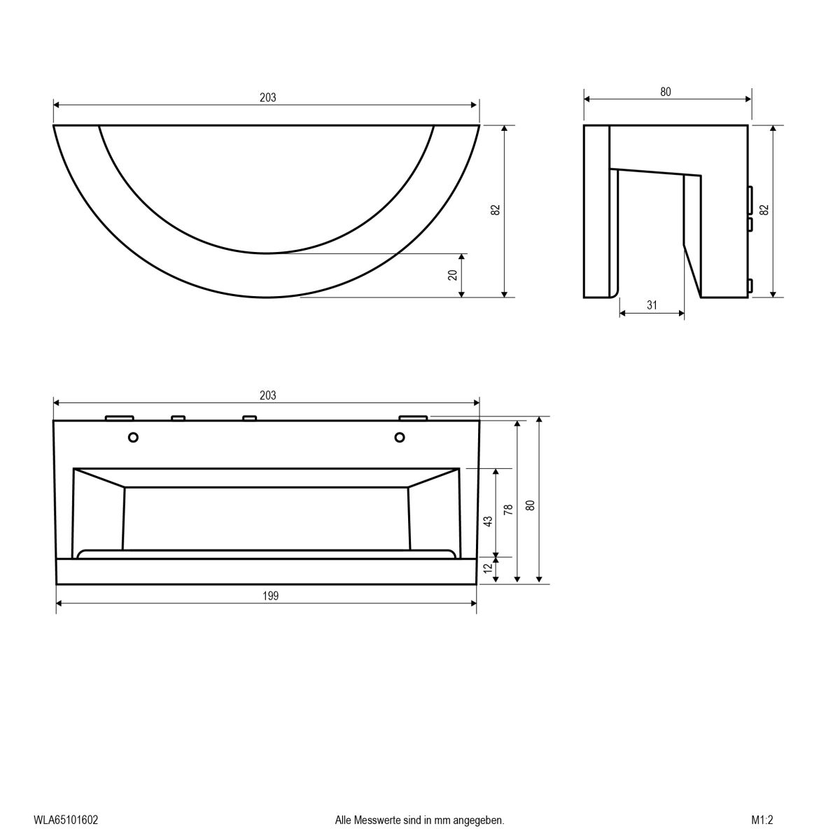 LED-Wandleuchte WLA65101602