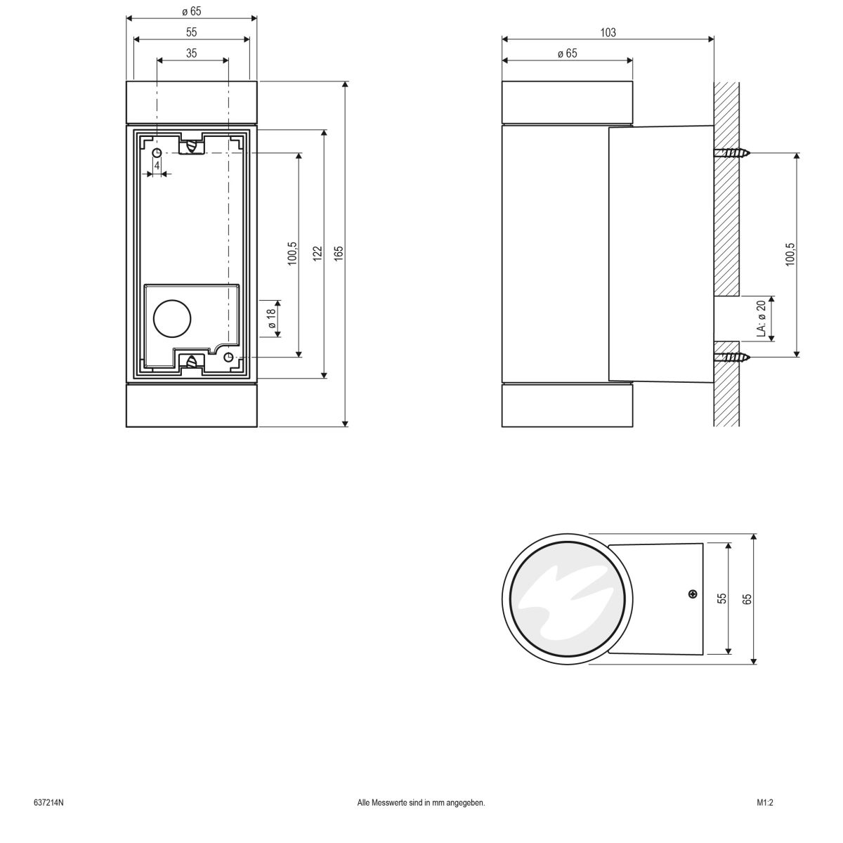 Wandleuchte 637214N si