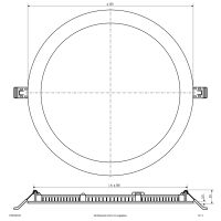LED-Einbaupanel LTWR300125