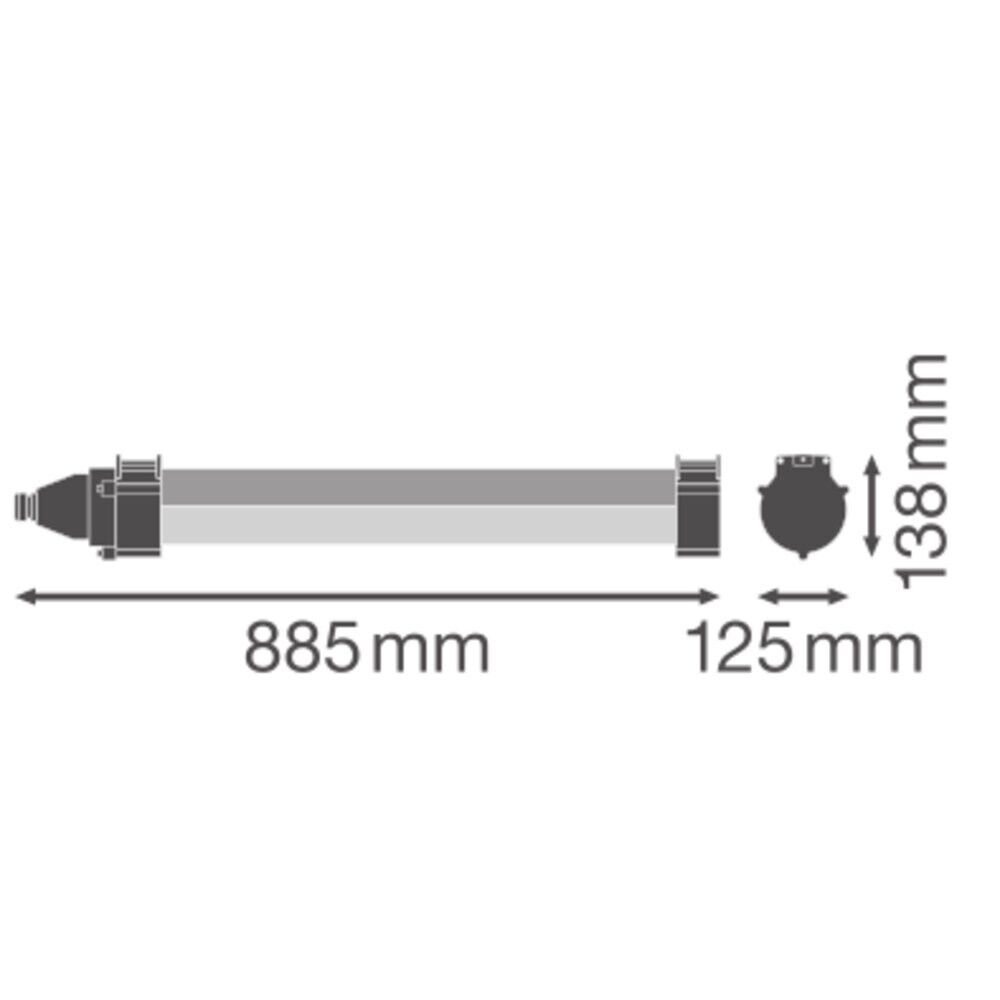 LED-Feuchtraumleuchte DPMAX600S25W840VW69