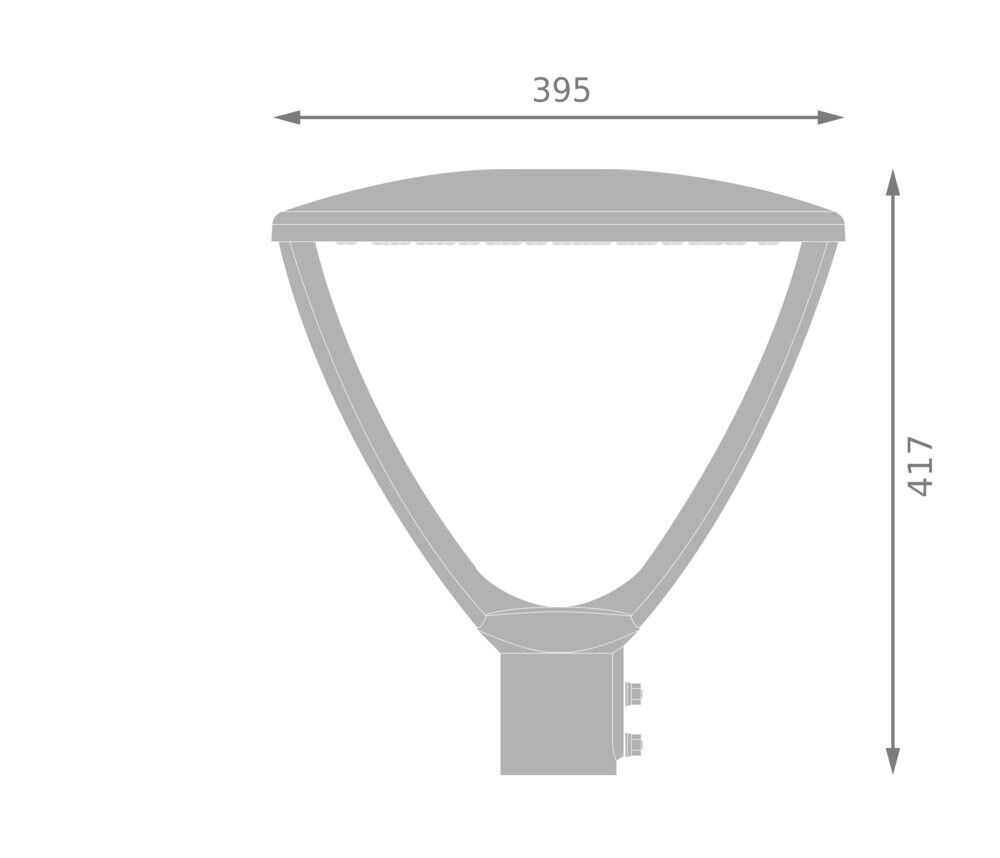 LED-Mastaufsatzleuchte URBLTRNV29WASYM...BK