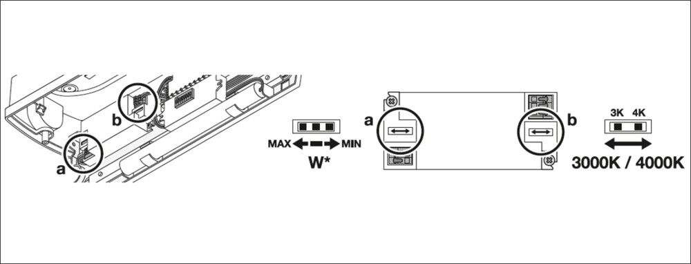 LED-Wand-u.Deckenleuchte BLKHCOMPRCSENV8W..BK