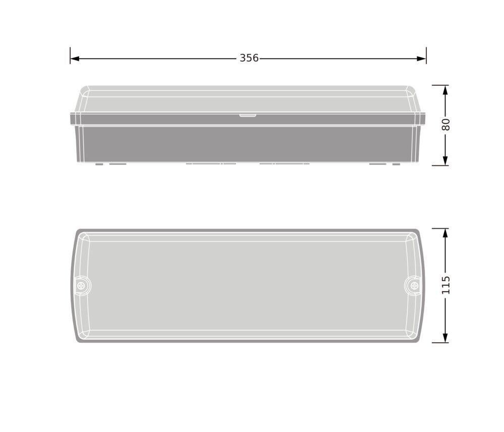 LED-Wand-u.Deckenleuchte BLKHCOMPRCSENV8W..WT