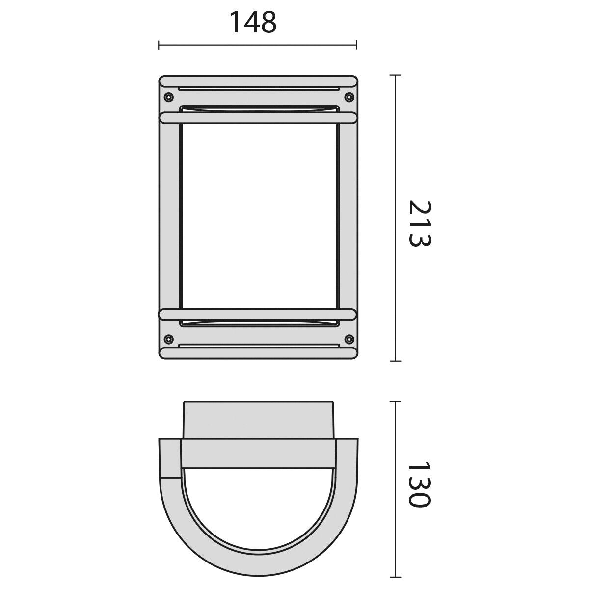 Wandleuchte NIKKO+ 21 1x60W gr