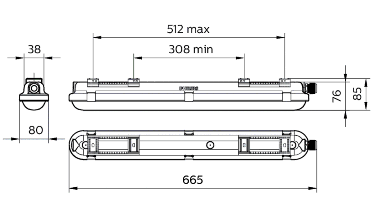 LED-Feuchtraumleuchte WT120C G2 #88306800