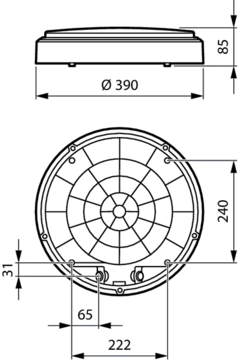 LED-Wand-/Deckenleuchte WL140VLED20S840PSUWH