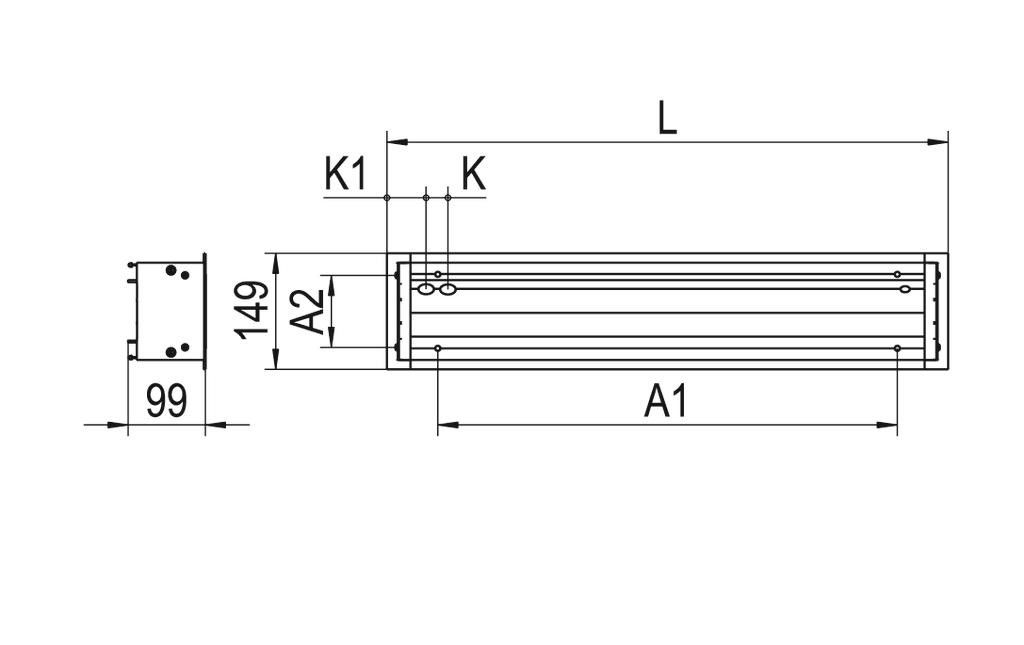 LED-Anbauleuchte M125E160DAWS840S0500