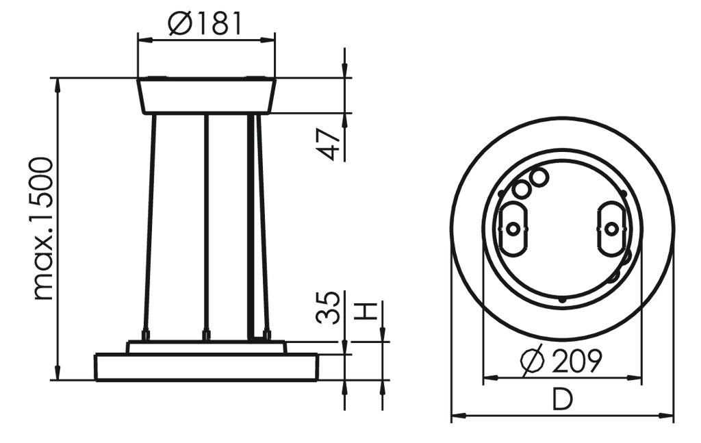 LED-Pendelleuchte KJU-PC #SPG0630205AH