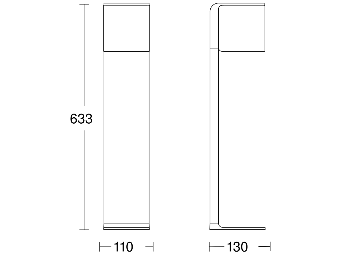 Sensor-LED-Außenleuchte GL 80 SC INOX 3000K
