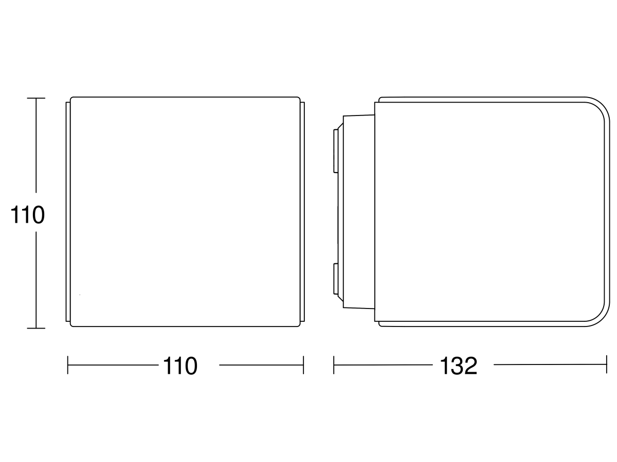 Sensor-LED-Außenleuchte L 830 SC INOX 3000K