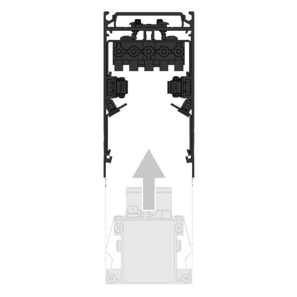 Einbau-Leuchtengehäuse DLE/WS/EINZEL/854MM