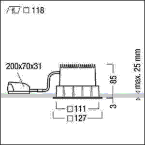 LED-Deckeneinbauleuchte 2LIGHT-M #62910180