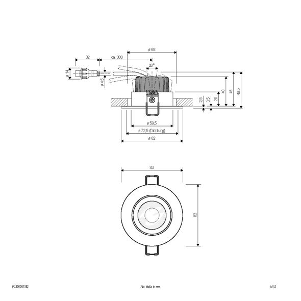 LED-Einbauleuchte IP65 PC650061502