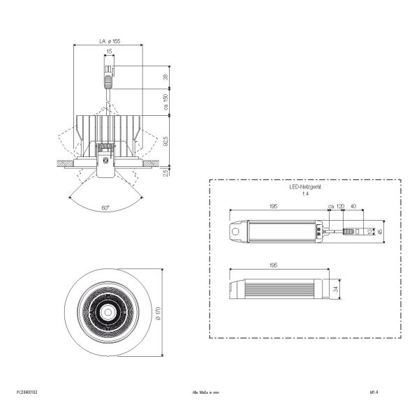 LED-Einbauleuchte PC20400102