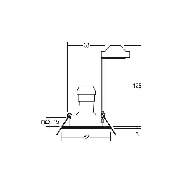 Einbaudownlight GU10 36004080