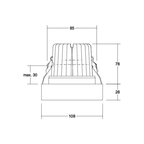 LED-Einbaudownlight 350 mA 12225003