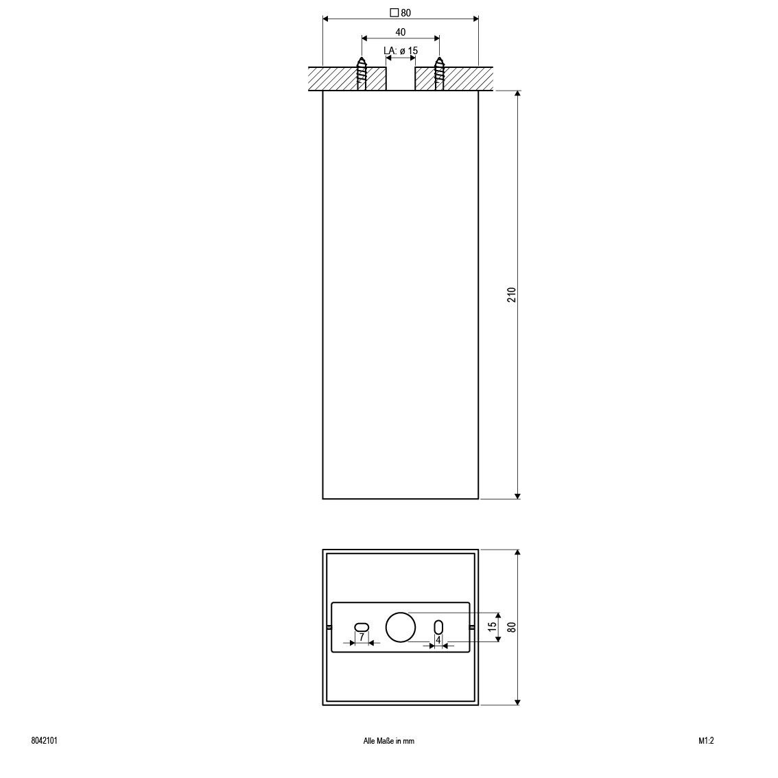 Deckenanbauleuchte 8042101