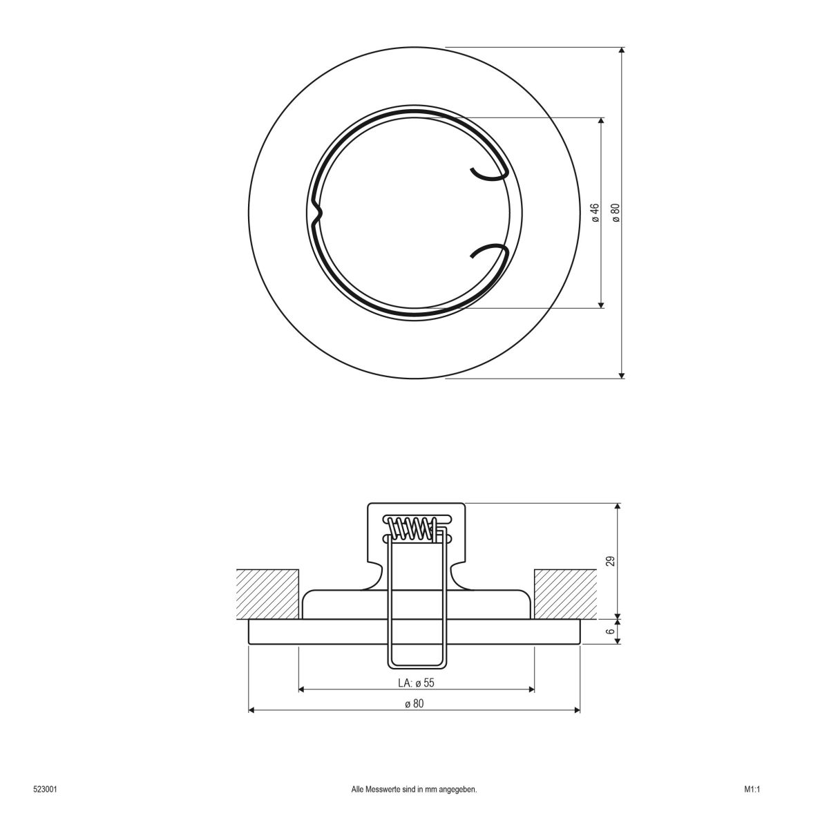 EB-Leuchte 523 001 ws