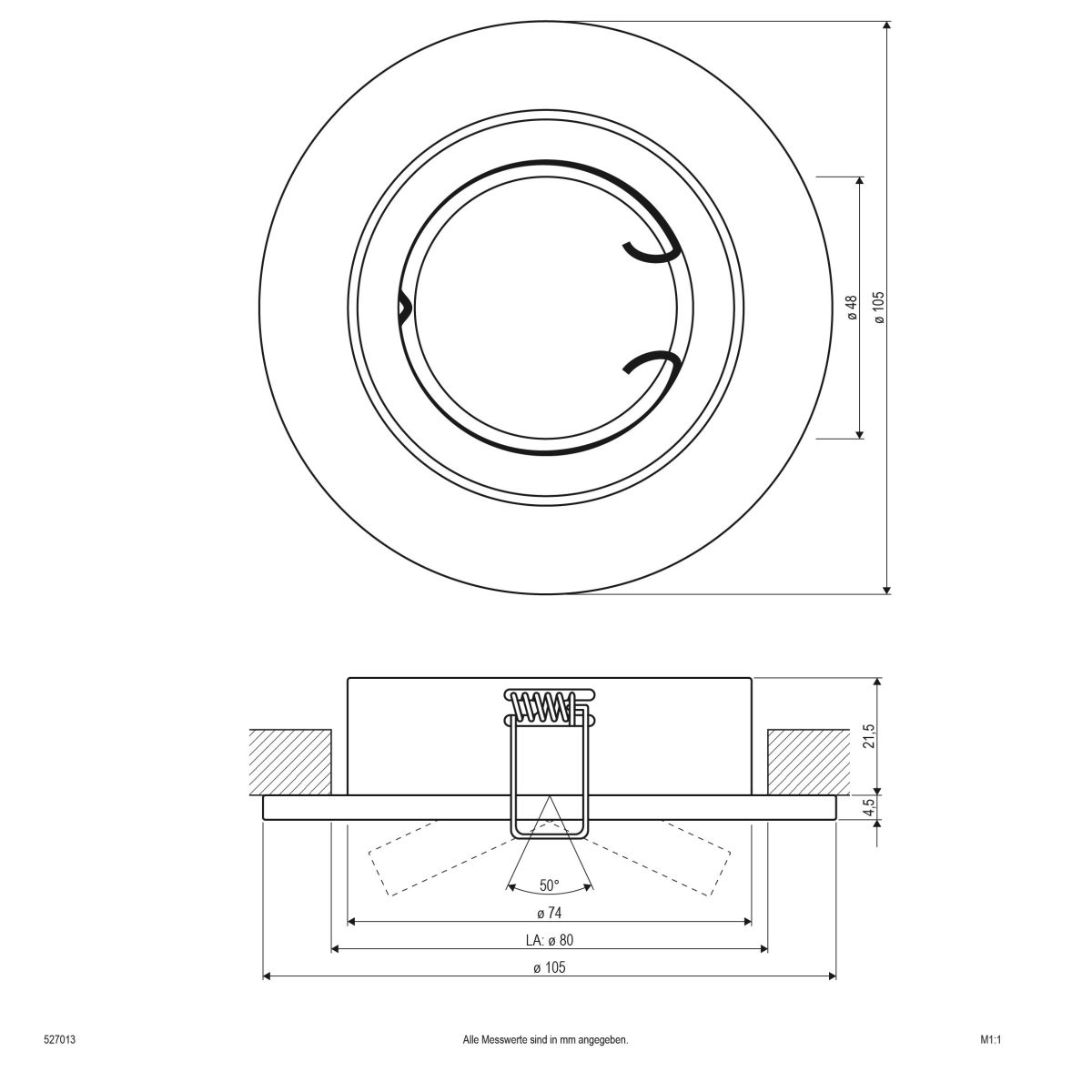 EB-Leuchte 527 013 chr/sat
