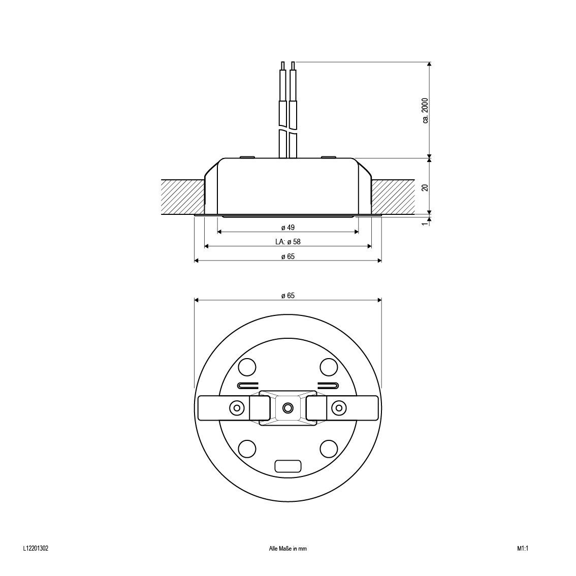 LED Deckeneinbauleuchte L12201302