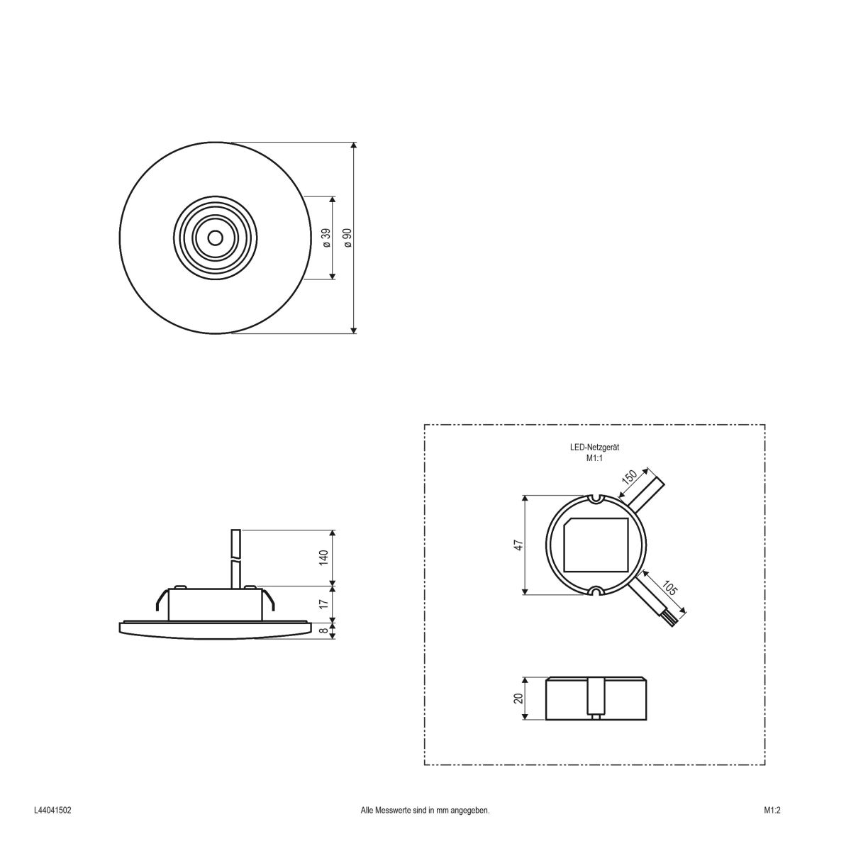 LED-Deckeneinbauleuchte L44041502