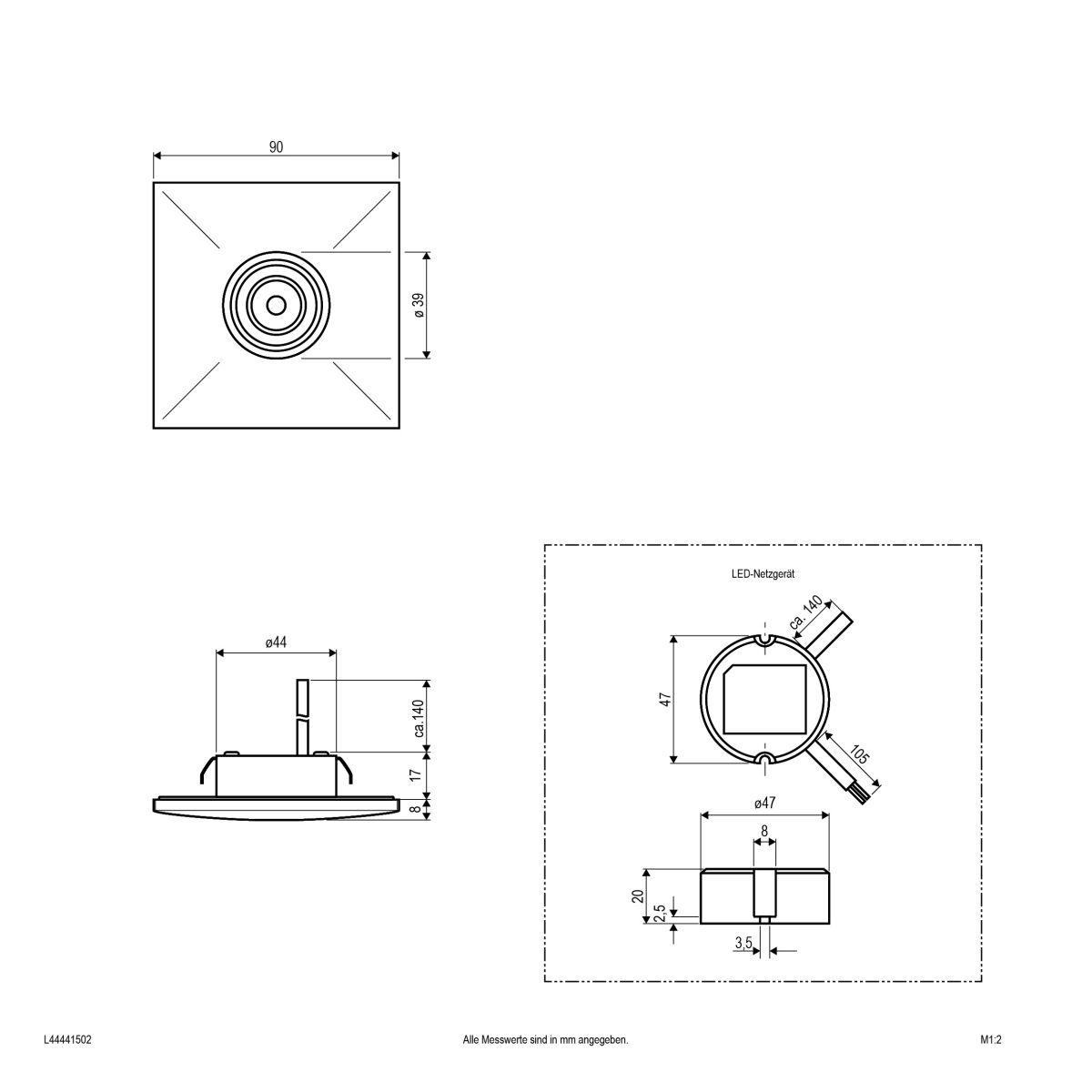 LED-Deckeneinbauleuchte L44441502