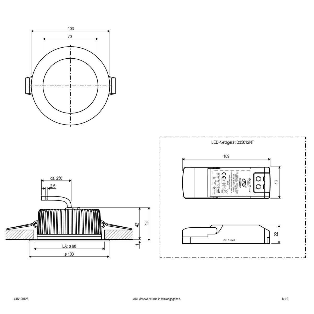 LED-Downlight L44N100125
