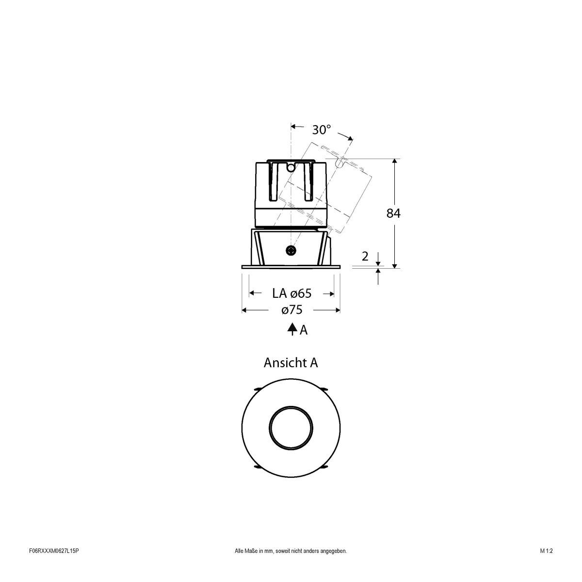 LED-Einbauleuchte modular F06RXXXM0627L15P