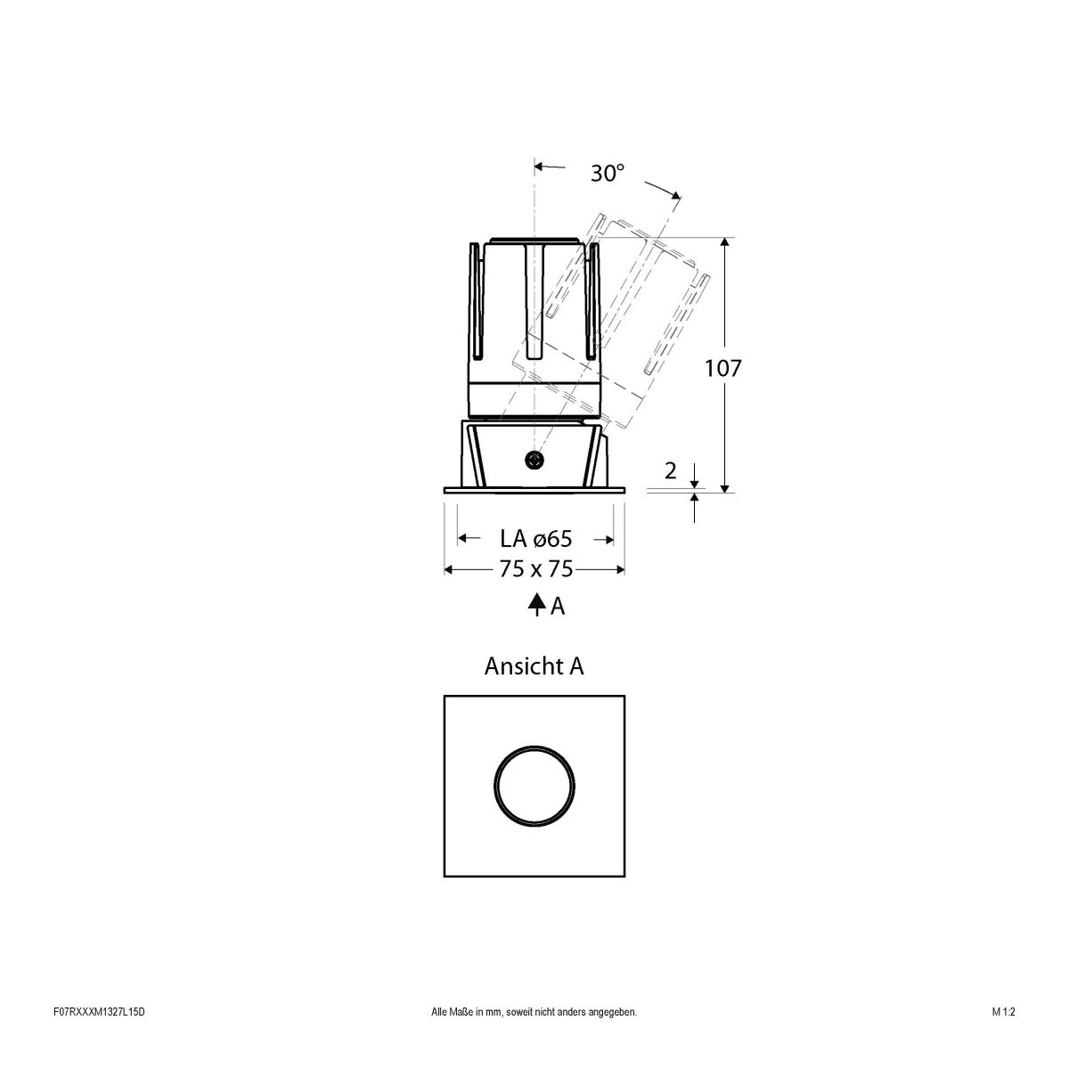 LED-Einbauleuchte modular F07RXXXM1327L15D