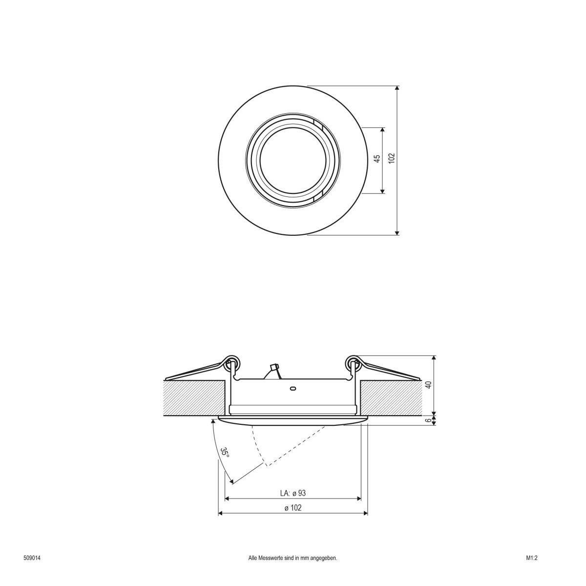 NV EB-Leuchte 509 014 chr/mt
