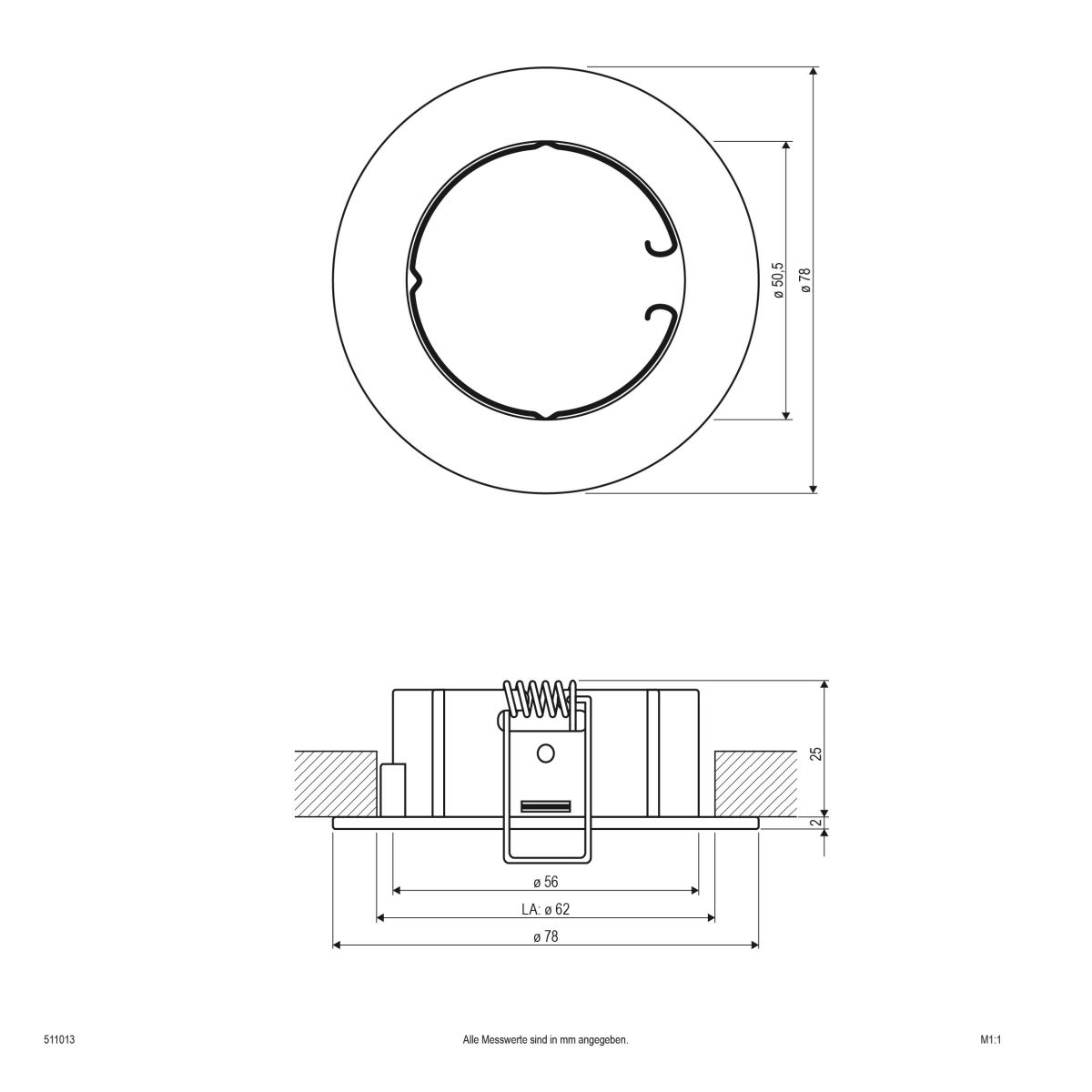 NV EB-Leuchte 511 013 chr/sat
