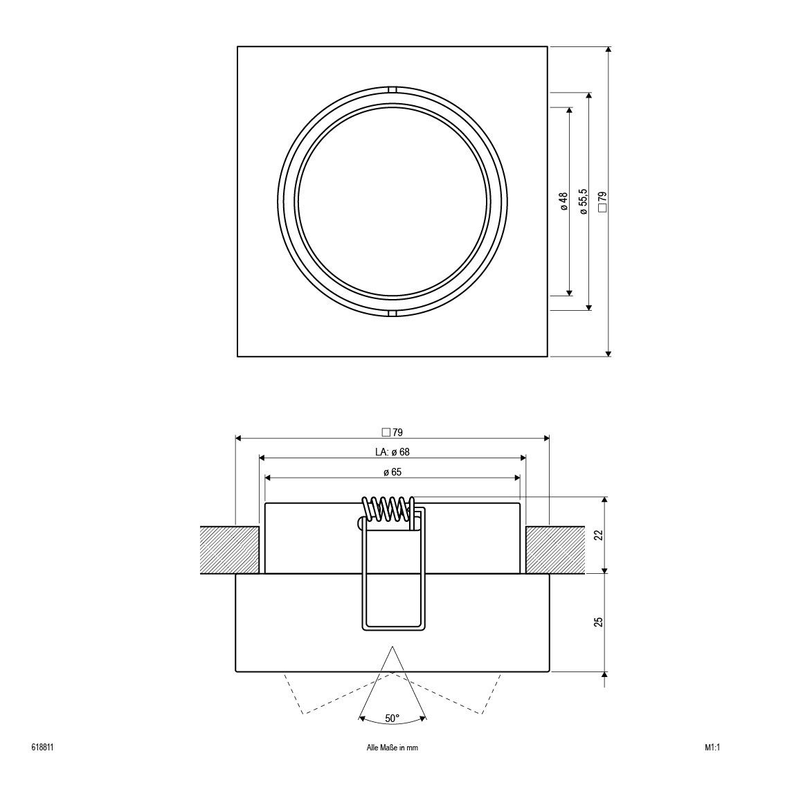 NV EB-Leuchte 618 811 chr