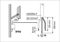 LED-Fluter FL250P167W25KLM840.B