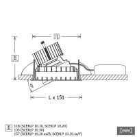 LED-Einbaustrahler SCEKLP 10.1030.50 sw