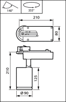LED-Stromschienenstrahler ST770T 39S #97712200