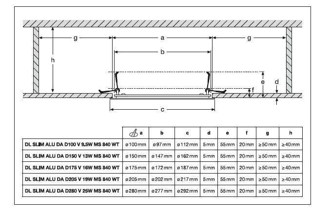 LED-Downlight DLSLIM.DAD150V13WMS