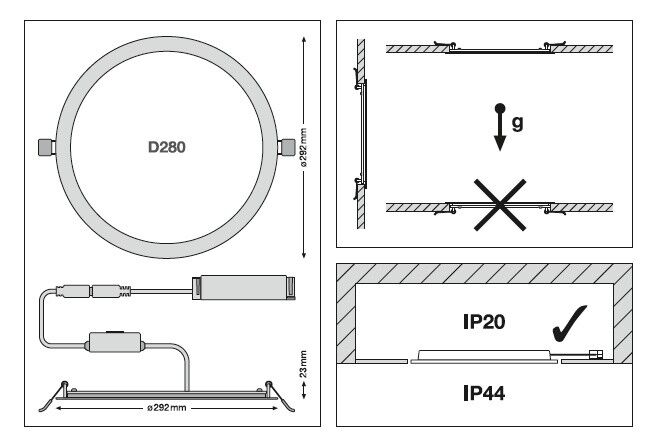 LED-Downlight DLSLIM.DAD205V19WMS