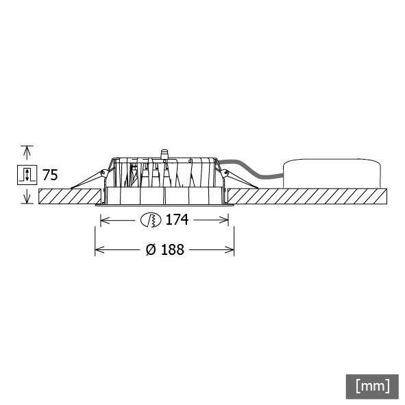LED-Einbau-Downlight FLIRF 300104001DA sw