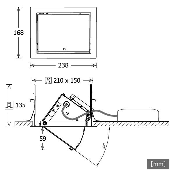 LED-Einbau-Wallwasher VFCL 7003540 sw
