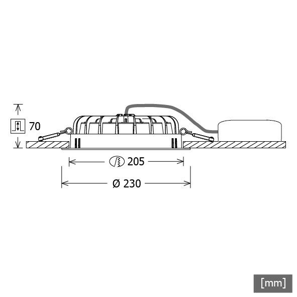 LED-Einbaudownlight VTFL 10.2530/DALI sw