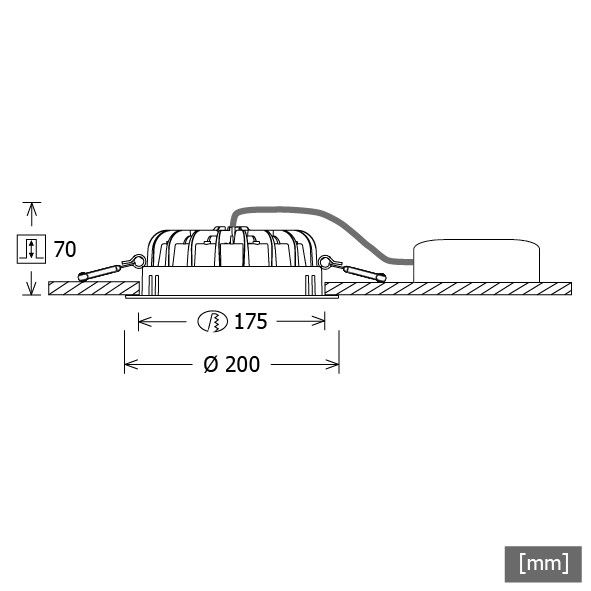 LED-Einbaudownlight VTFM-R 101.840 sw