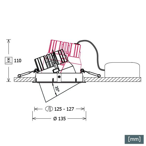 LED-Einbaustrahler CSAR503.930.OV46D.ws