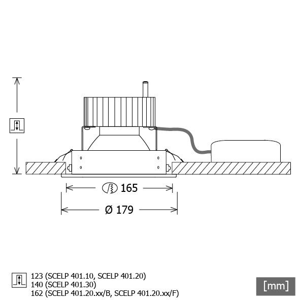 LED-Einbaustrahler SCELP401.1027.15D sw