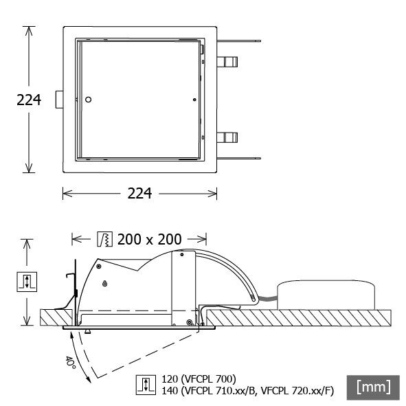 LED-Wallwasher VFCPL 710.30/B sw