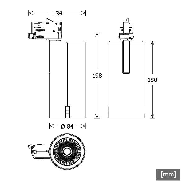 Stromschienenstrahler SIRUX-T 203.930.FLsw