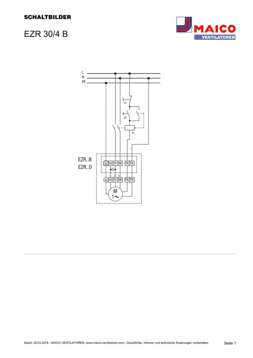 Ventilator EZR 30/4 B