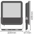LED-Fluter FL250P167W25KLM840.B