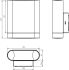 LED-Leuchte f.Wandmontage theLeda D UL AL
