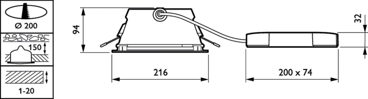 LED-Downlight DN473B LED #38475300